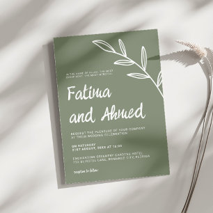 Eenvoudige Moderne Sage Groene Minimalistische Bru Kaart