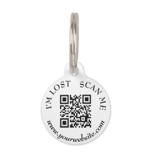 Eenvoudige Moderne Scan me als Verloren Hond Kat S Huisdierpenning