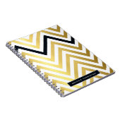 EENVOUDIGE moderne schattige chevron patroon goud Notitieboek (Rechterzijde)
