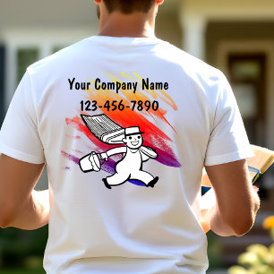 Eenvoudige Moderne Schilder Bedrijfs Werk T-Shirts