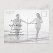 Eenvoudige moderne scriptbedekking foto aankondigingskaart (Achterkant)