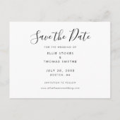 Eenvoudige moderne scriptfoto aankondigingskaart (Achterkant)