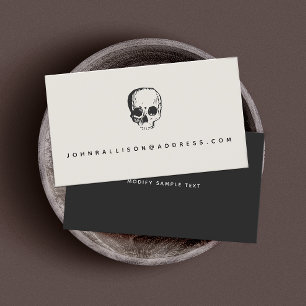 Eenvoudige, moderne 'Skull Calling Card' Contactkaartje