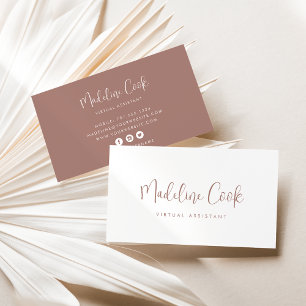 Eenvoudige moderne sociale media voor terracotta-k visitekaartje