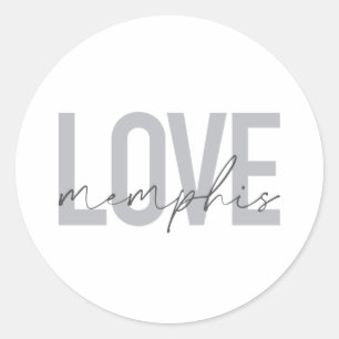 Eenvoudige, moderne, stedelijke, coole design Love Ronde Sticker