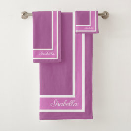 Eenvoudige moderne stralingsorchidee bad handdoek