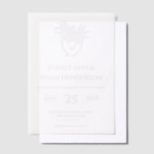 Eenvoudige moderne strand palmboom minimalistische vellum uitnodigingen (Offset)