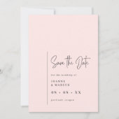 Eenvoudige Moderne Struik Foto & QR Code Save The Date (Voorkant)