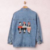 Eenvoudige moderne tekening van coole jonge mensen denim jacket (Hangar)