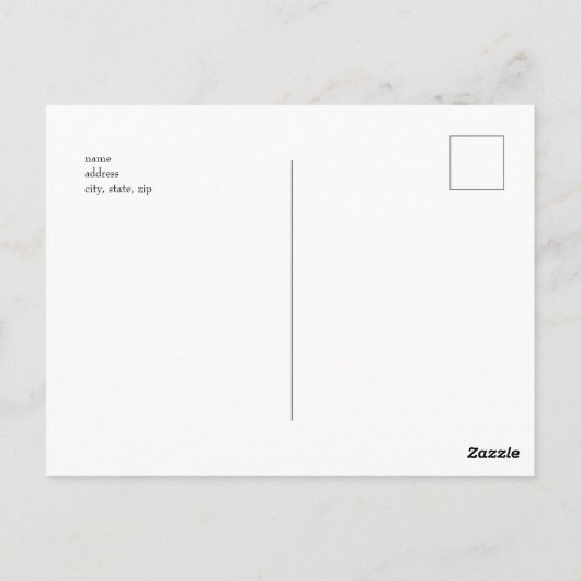 Eenvoudige moderne tekst bruiloft B/W Opslaan datu Briefkaart (Achterkant)