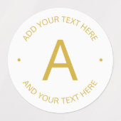 Eenvoudige, moderne tekst | Goud en wit Labels (Design 2)