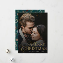 Eenvoudige Moderne Typografie 1 Foto Groen Kerstmi