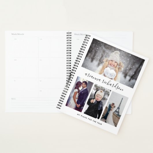 Eenvoudige moderne typografie | 4 Foto Planner (Display)