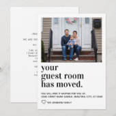 Eenvoudige moderne Typografie Gast Room Foto's ver Aankondiging (Voorkant / Achterkant)