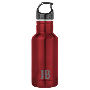 Eenvoudige moderne typografie met monogram waterfles