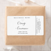 Eenvoudige moderne typografie, wit hartlichaam etiket (Insitu)