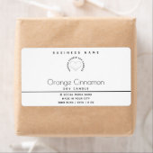 Eenvoudige moderne typografie-witte hartkaars etiket (Insitu)