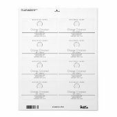 Eenvoudige moderne typografie-witte hartkaars etiket (Full Sheet)