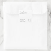 Eenvoudige moderne typografie-witte hartkaars vierkante sticker (Tas)