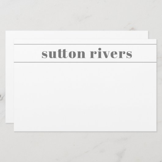 Eenvoudige moderne typografische naam briefpapier (Voorkant / Achterkant)