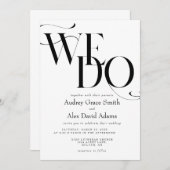 Eenvoudige moderne uitnodiging tot weddenschap (Voorkant / Achterkant)