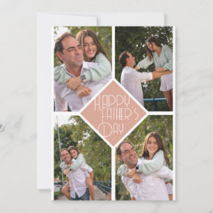 Eenvoudige moderne Vaderdag foto familie collage Feestdagenkaart