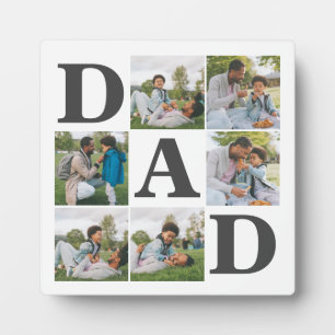 Eenvoudige moderne vaders dag vader 6 foto familie fotoplaat