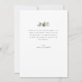 Eenvoudige moderne vakantie bruiloft aankondiging (Achterkant)