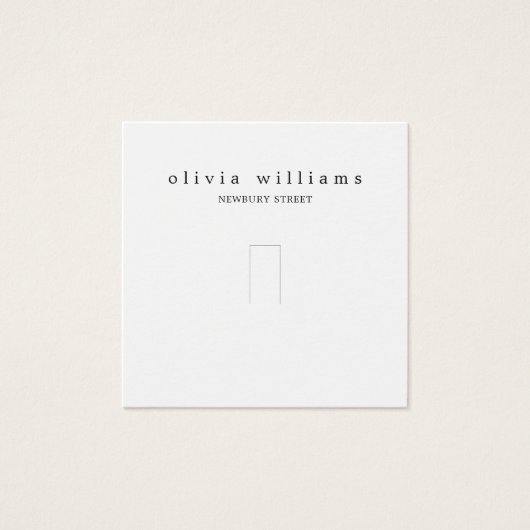 Eenvoudige Moderne Vierkante Ring Sieraden Display Vierkante Visitekaartjes (Voorkant)