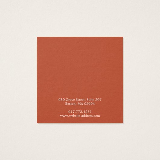 Eenvoudige Moderne Vierkante Ring Sieraden Display Vierkante Visitekaartjes (Achterkant)