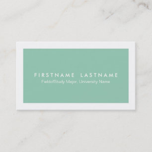 Eenvoudige moderne Visitekaartjes voor studenten Contactkaartje