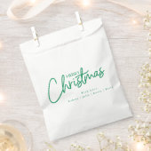 Eenvoudige moderne vrolijke kerstscriptvakantie bedankzakje (Geknipt)