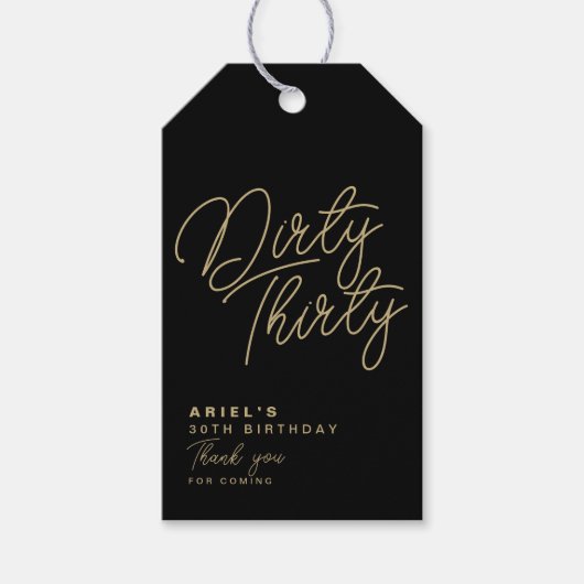 Eenvoudige moderne, vuile, 30 persoonlijke cadeauL Cadeaulabel (Voorkant)