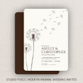 Eenvoudige moderne walnoot bruin paardenbloem brui kaart