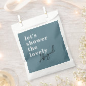 Eenvoudige Moderne Waterverf Teal Bruidsdouche Bedankzakje (Geknipt)