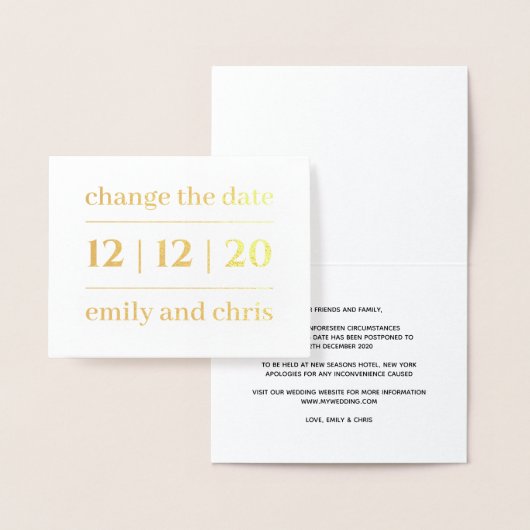 Eenvoudige moderne wijziging van de datum van het folie kaarten (Display)