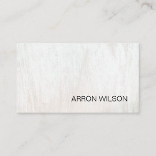Eenvoudige Moderne Witte Houten Beroeps Visitekaartje