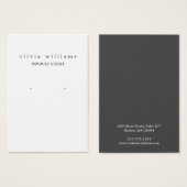 Eenvoudige, moderne, witte, oorscherm Kaart (Voorkant /achterkant)