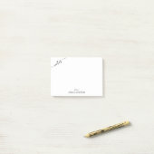 Eenvoudige moderne zwarte scriptnotities van kalli post-it® notes (Op bureau)