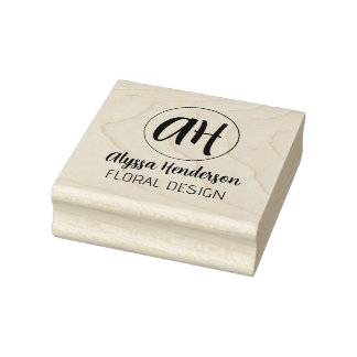 Eenvoudige moderne zwarte typografie & bedrijfslog rubberstempel