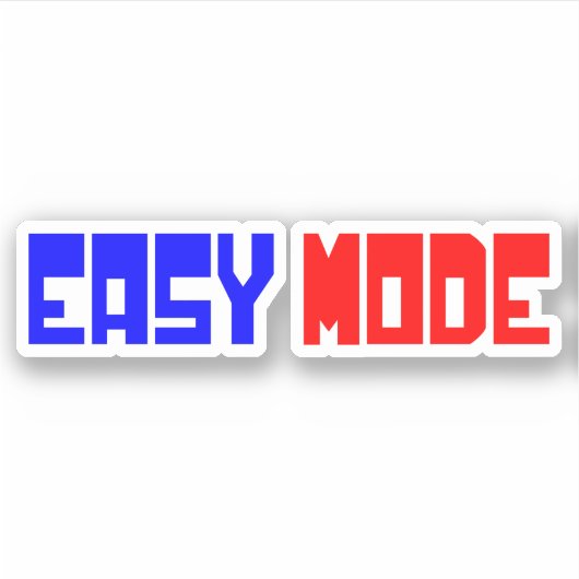 EENVOUDIGE MODUS STICKER (Voorkant)