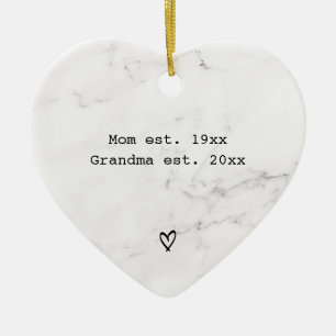 Eenvoudige moeder gepromoveerd tot oma zwart wit m keramisch ornament