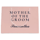 EENVOUDIGE MOEDER VAN DE GROOM OXFORD BLAUW EN PIJ GROOT CADEAUZAKJE (Voorkant)