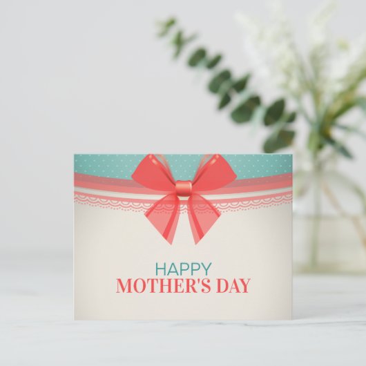 Eenvoudige Moederdag | BRIEFKAART (Staand voorkant)