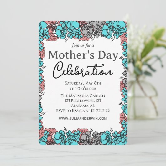 Eenvoudige Moederdag viering | Plattelandsthema Kaart (Staand voorkant)