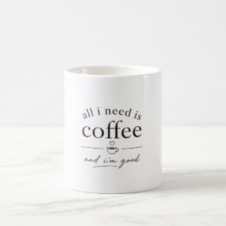 Eenvoudige mok met koffie citaten ☕ Schoon estheti