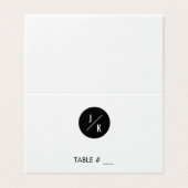 Eenvoudige monochrome cirkelkaarten - gevouwen kaart (Buitenkant ongevouwen)