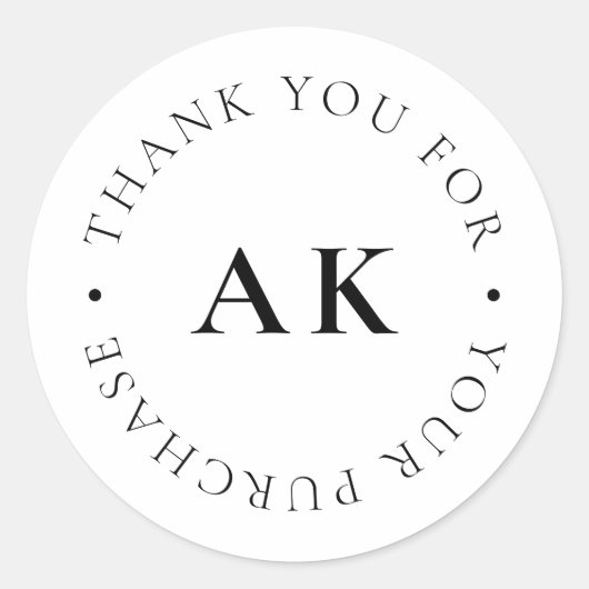 Eenvoudige monogram Business Packaging Hartelijk d Ronde Sticker (Voorkant)