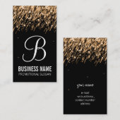 Eenvoudige monogram goudbellen visitekaartje (Voorkant / Achterkant)