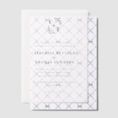 Eenvoudige Monogram Greenery Wedding Vellum Uitnodigingen (Offset (Uitnodiging))